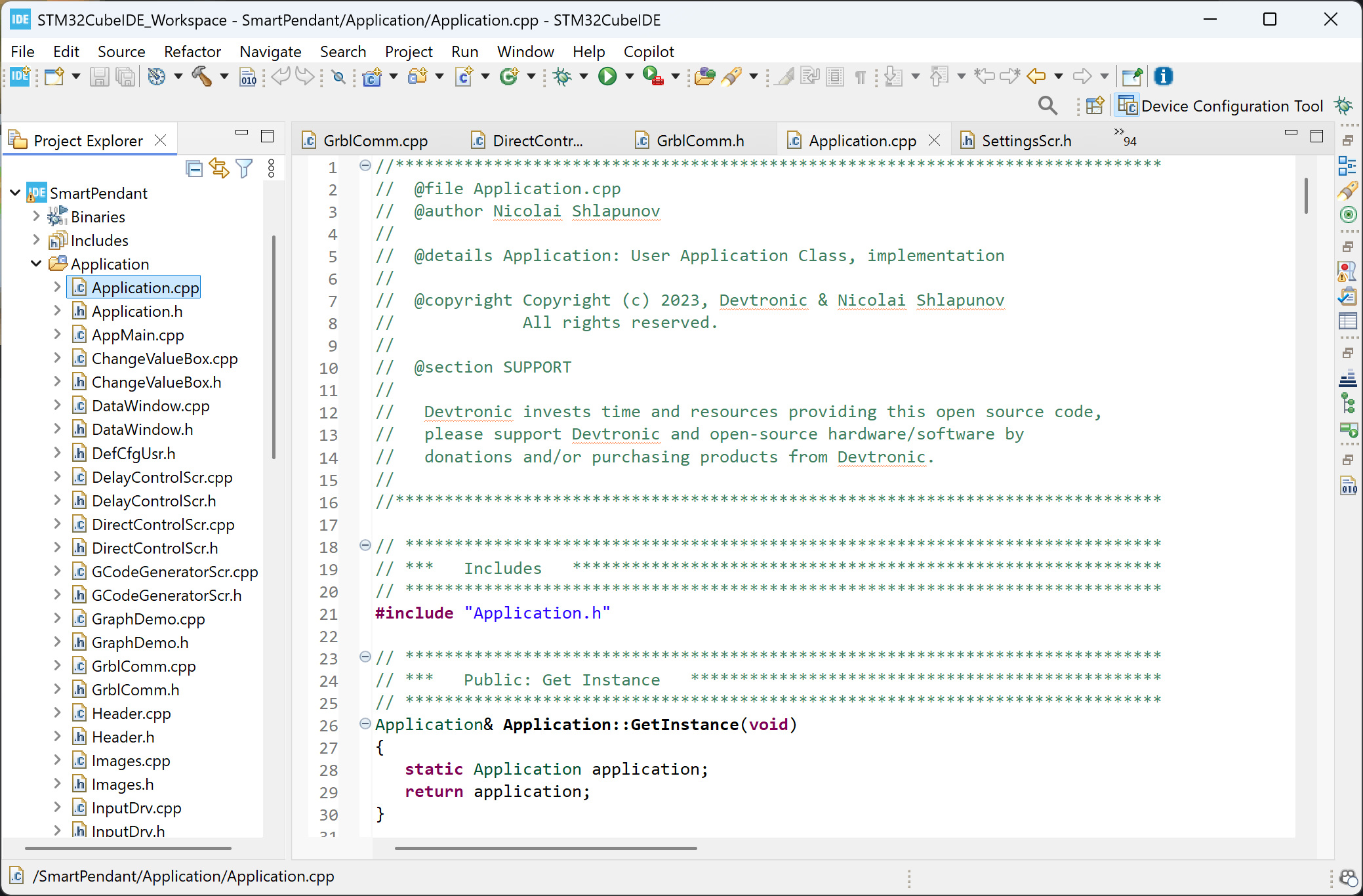 STM32CubeIDE screenshot